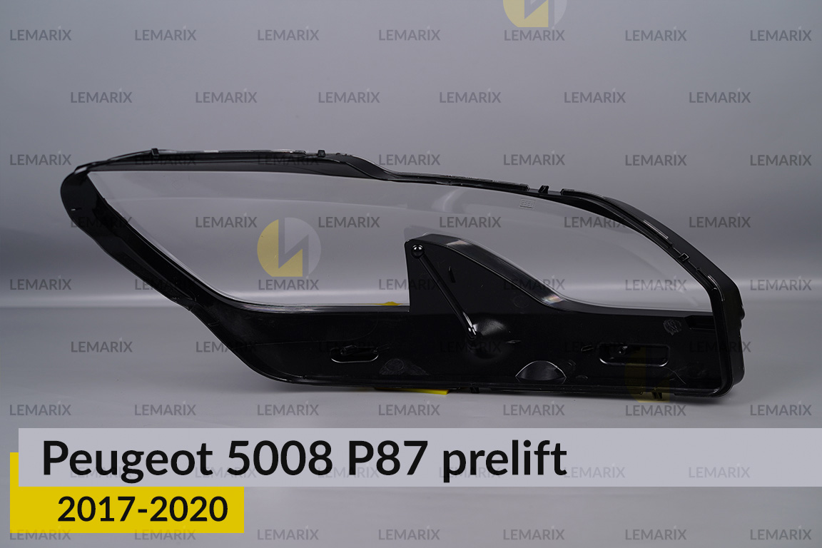 Скло фари Peugeot 5008 P87 LED (2017-2020) дорест ліве