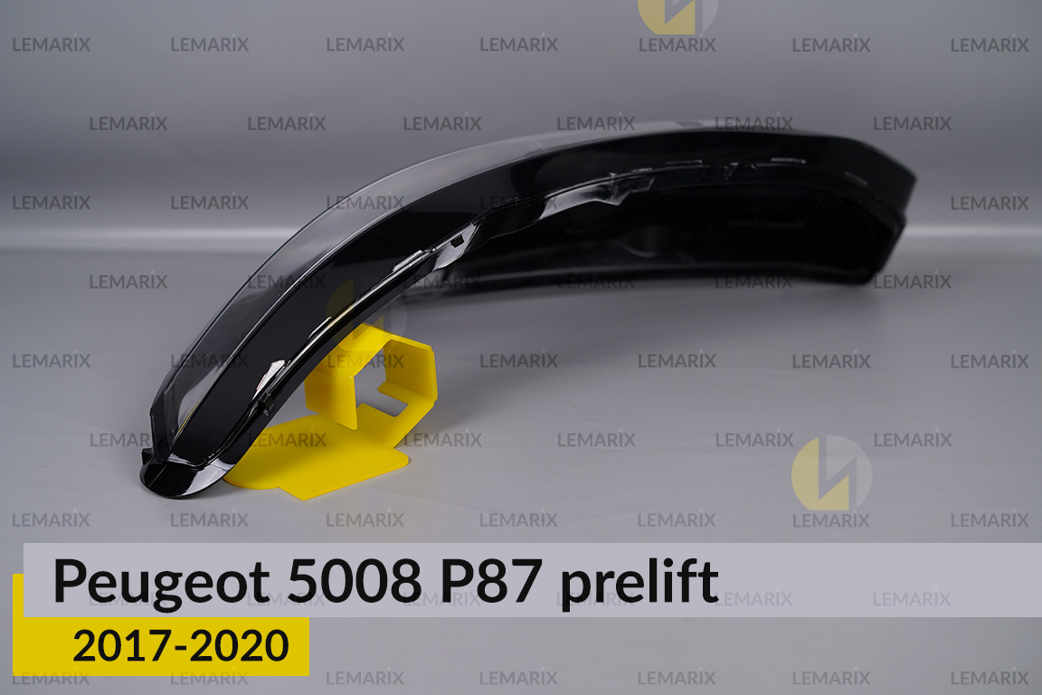 Скло фари Peugeot 5008 P87 LED (2017-2020) дорест ліве