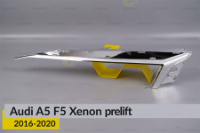 Хромована декоративна маска верхня Audi A5 F5 Xenon (2016-2020) дорест ліва
