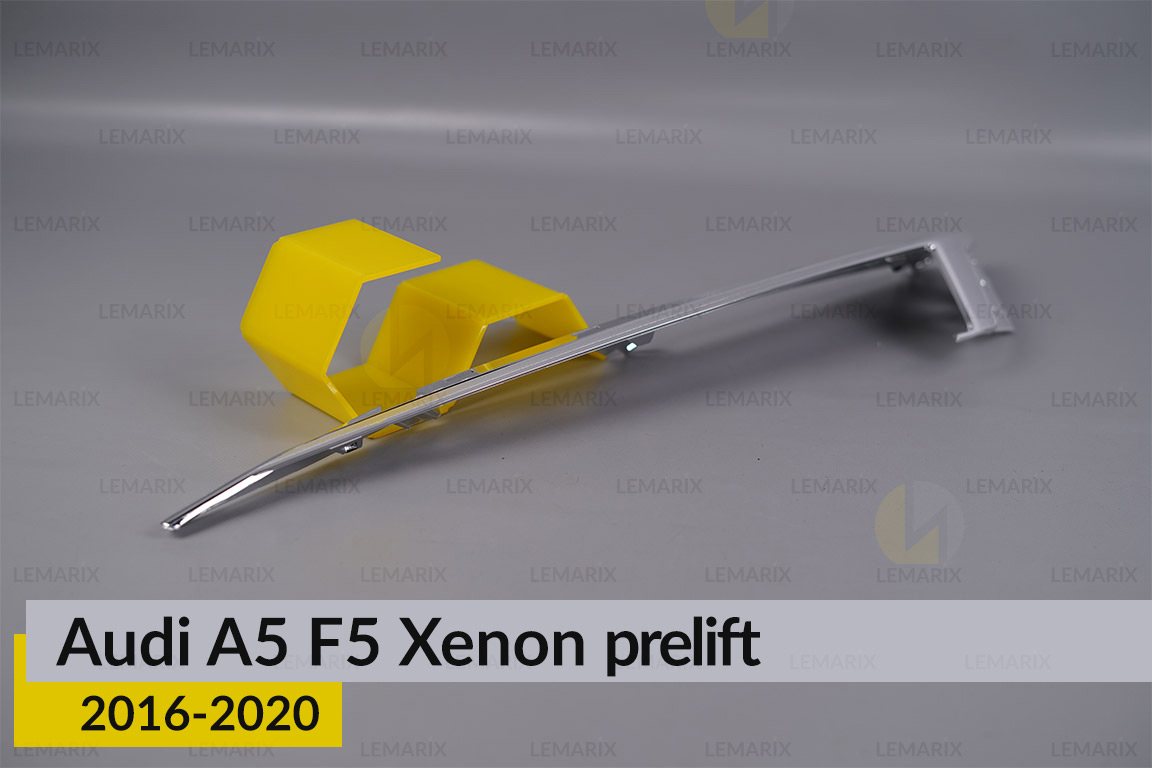 Хромована декоративна маска верхня Audi A5 F5 Xenon (2016-2020) дорест ліва