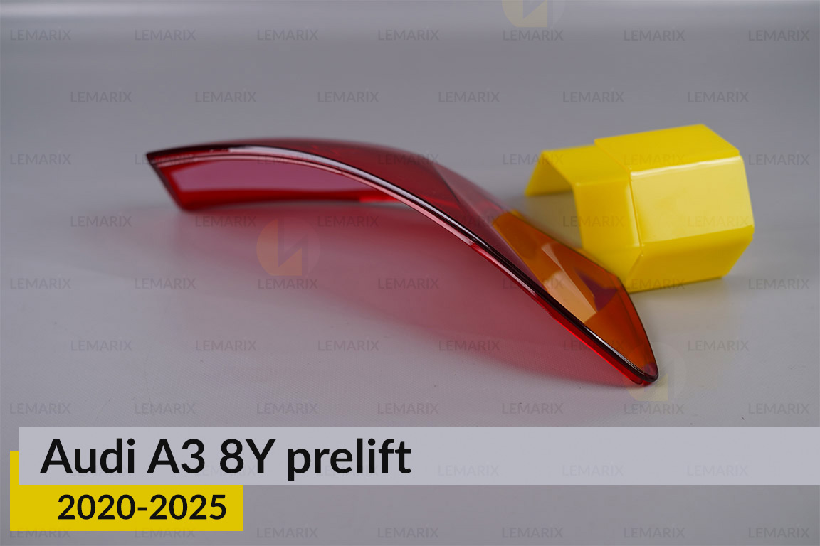 Скло заднього ліхтаря зовнішнє в крилі Audi A3 8Y (2020-2026) дорест ліве