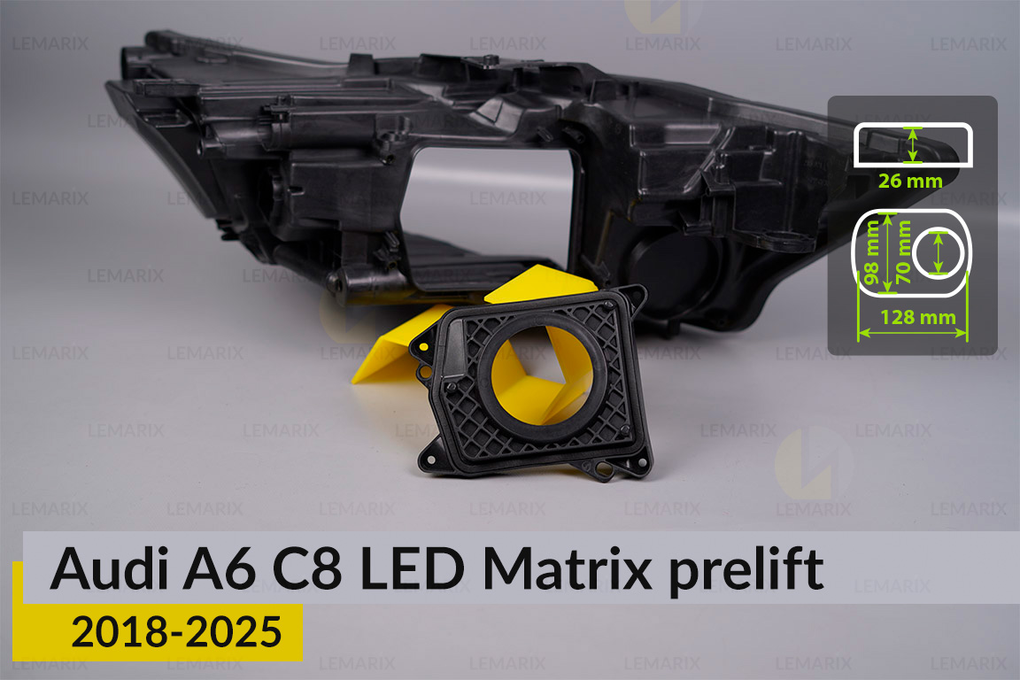 Кришка ковпак заглушка фари Audi A6 C8 LED Matrix (2018-2025) дорест бокова ліва