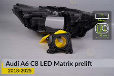 Кришка ковпак заглушка фари Audi A6 C8 LED Matrix (2018-2025) дорест бокова ліва