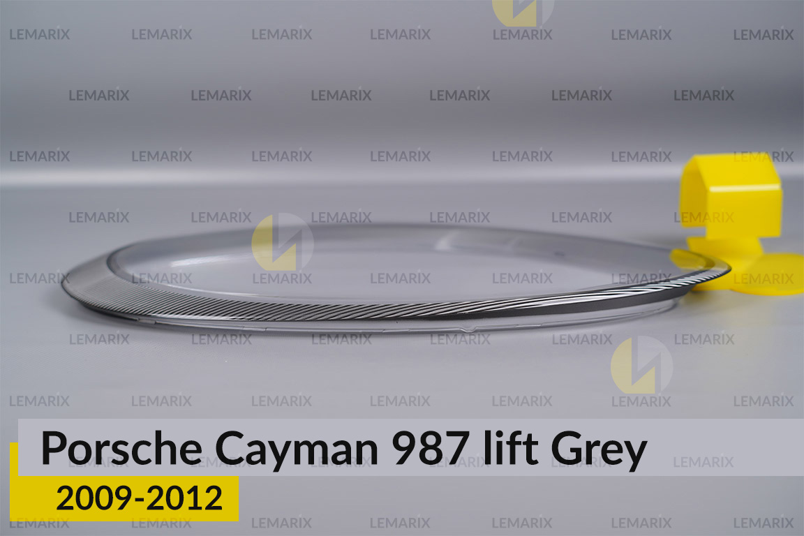 Скло фари Porsche Cayman 987 Grey (2009-2012) рест ліве