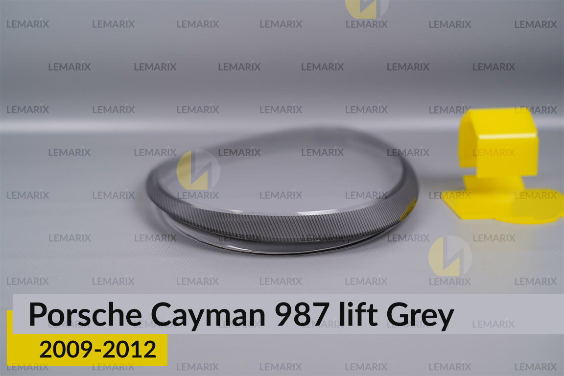 Скло фари Porsche Cayman 987 Grey (2009-2012) рест ліве
