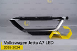 Декоративна маска VW Volkswagen Jetta A7 LED (2018-2024) ліва