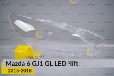 Скло фари Mazda 6 GJ1 GL LED (2015-2018) 1 рест праве