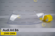 Стекло фары Audi A4 B6 (2000-2006) левое
