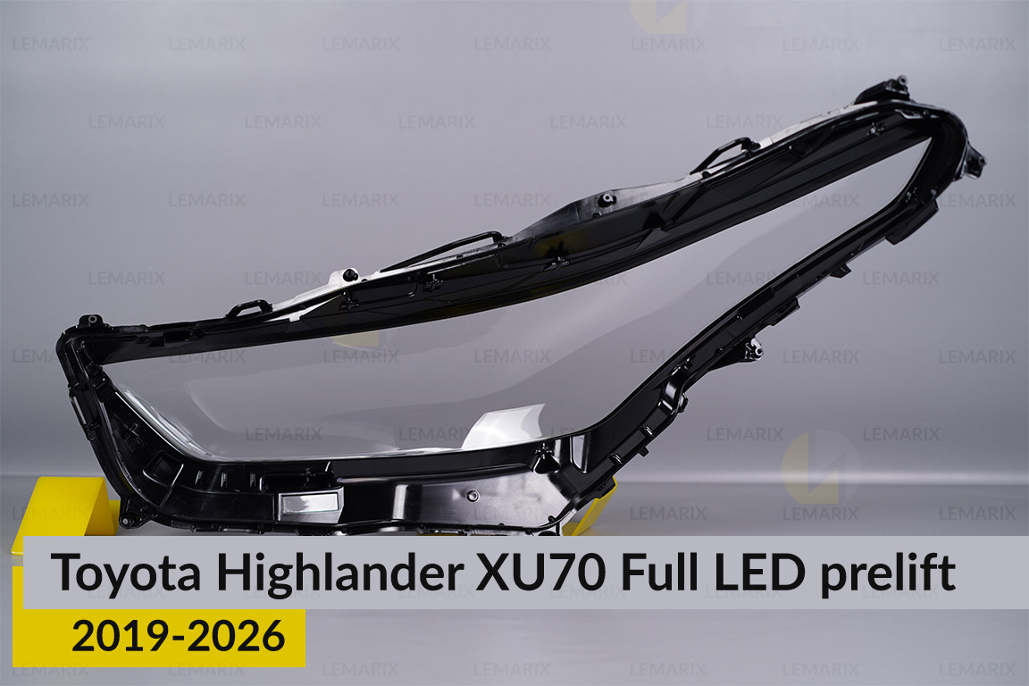 Скло фари Toyota Highlander XU70 Full LED (2019-2026) дорест праве