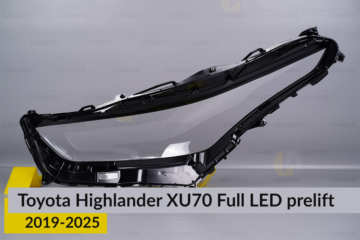 Скло фари Toyota Highlander XU70 Full LED (2019-2026) дорест праве
