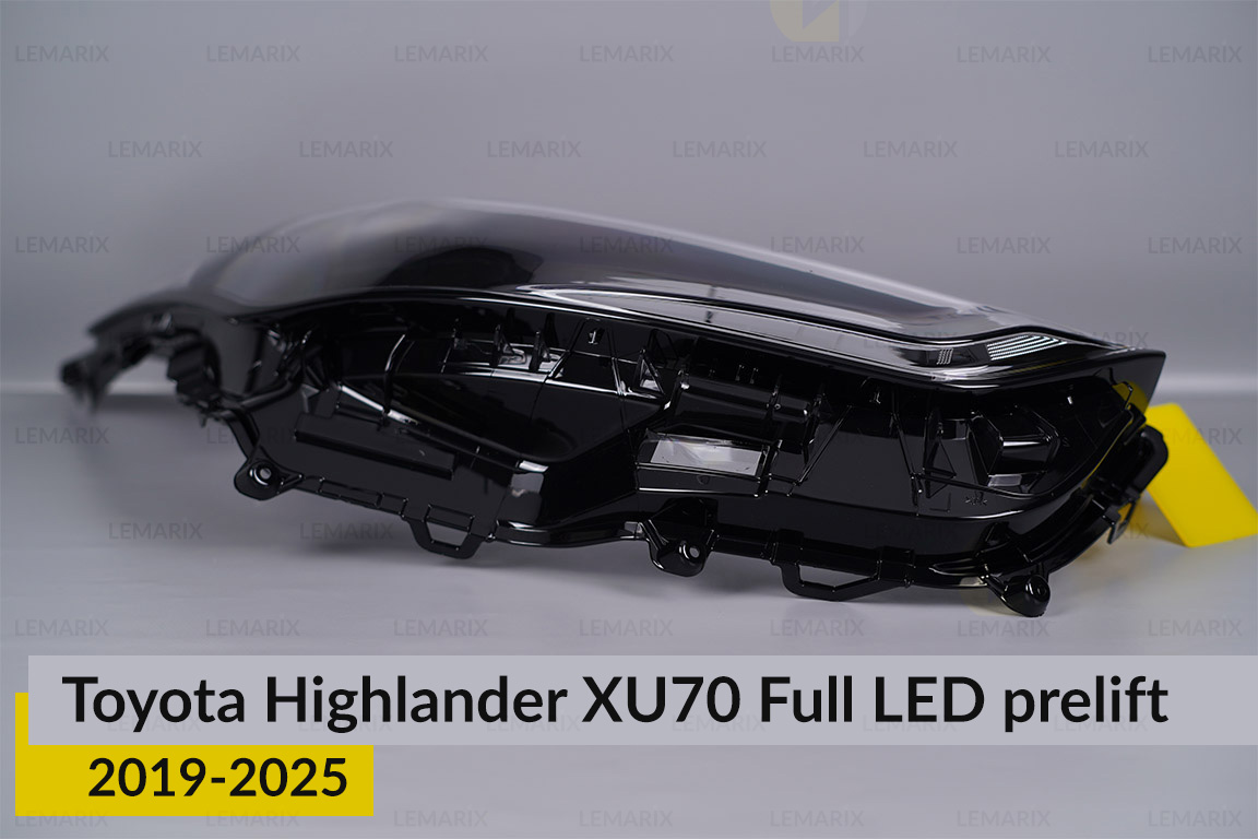 Скло фари Toyota Highlander XU70 Full LED (2019-2026) дорест праве