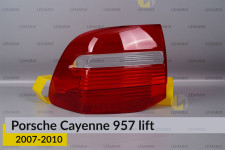 Стекло заднего фонаря Porsche Cayenne 957 (2007-2010) рест левое
