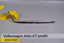 Хромована декоративна маска нижня VW Volkswagen Jetta A7 LED China (2018-2024) дорест права