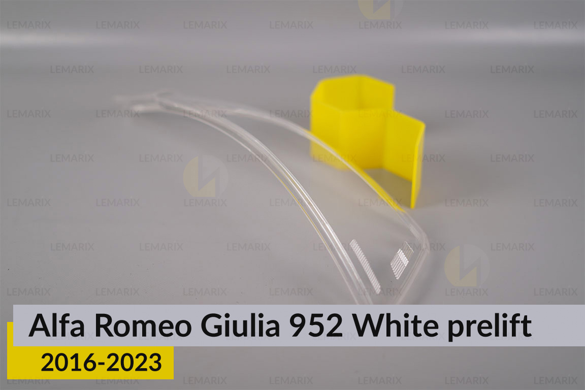 Скло заднього ліхтаря зовнішнє в крилі Alfa Romeo Giulia 952 White (2016-2023) дорест ліве