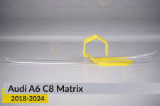Блок световода фары Audi A6 C8 Matrix (2018-2024) длинный верхний левый