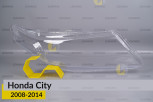 Скло фари Honda City (2008-2014) праве