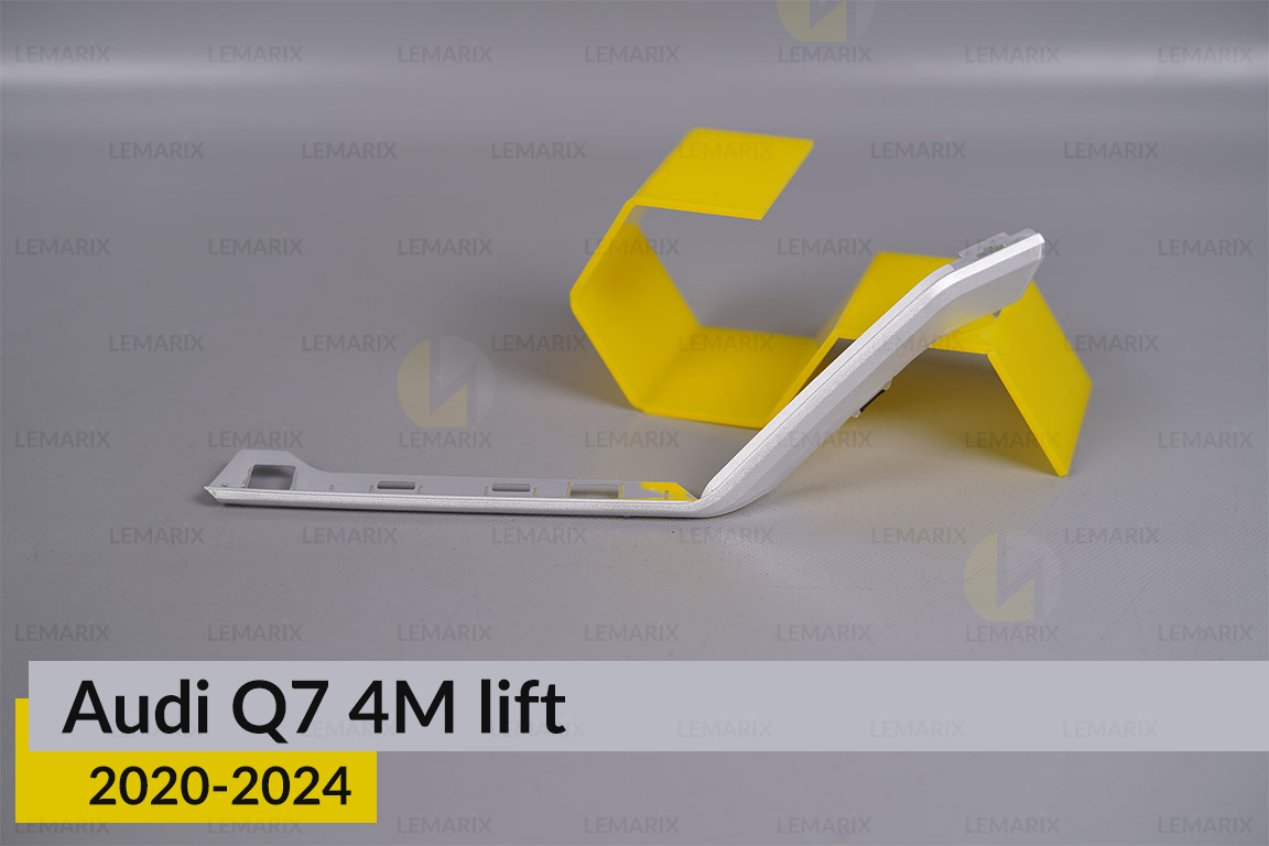 Хромована декоративна маска середня Audi Q7 4M (2020-2024) рест ліва