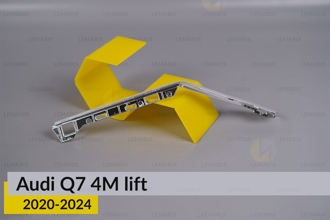 Хромована декоративна маска середня Audi Q7 4M (2020-2024) рест ліва