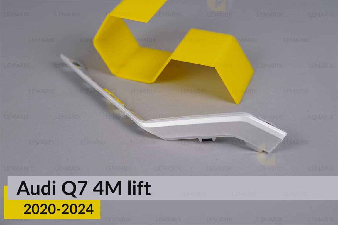 Хромована декоративна маска середня Audi Q7 4M (2020-2024) рест ліва
