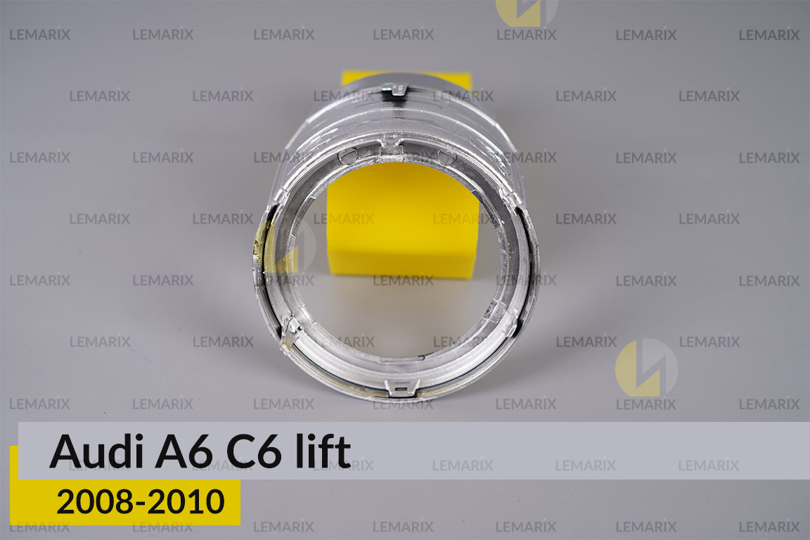 Хромована маска лінзи велика Audi A6 C6 (2008-2010) рест права