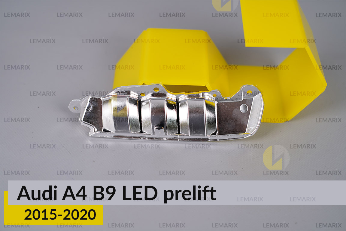 Хромований абажур нижній Audi A4 B9 LED (2015-2020) дорест лівий