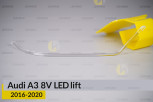 Світловод фари Audi A3 8V LED (2016-2020) рест короткий нижній правий