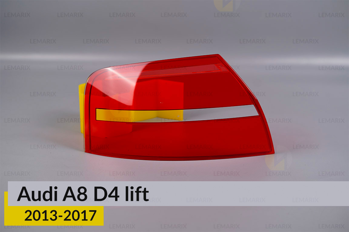 Скло заднього ліхтаря зовнішнє в крилі Audi A8 D4 (2013-2017) рест ліве