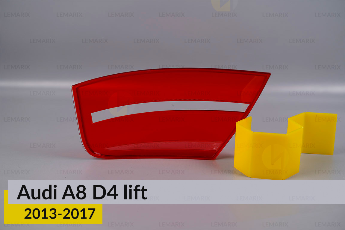 Скло заднього ліхтаря зовнішнє в крилі Audi A8 D4 (2013-2017) рест ліве