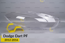 Скло фари Dodge Dart PF (2012-2016) праве