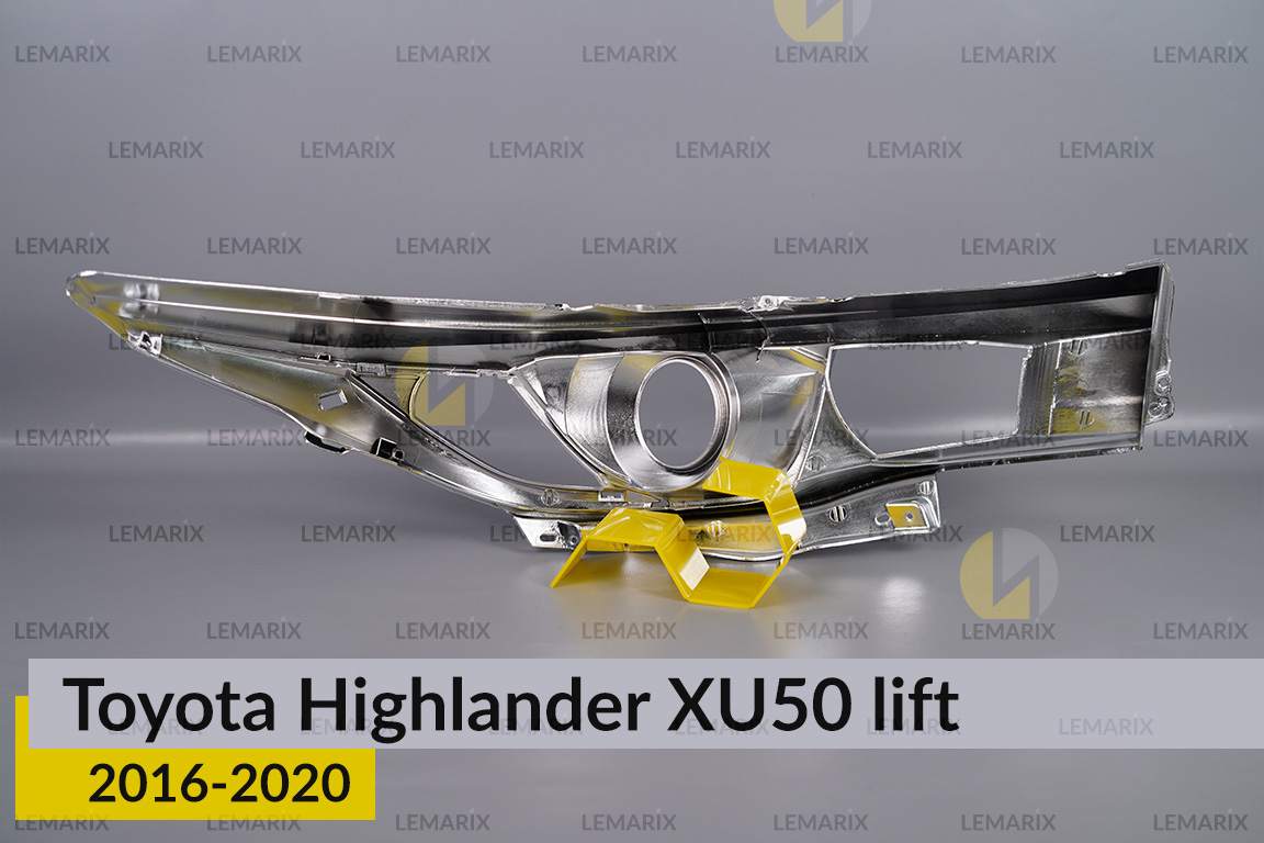 Хромована декоративна маска Toyota Highlander XU50 (2016-2020) рест ліва