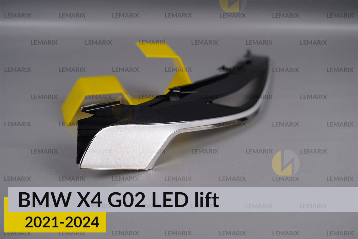 Хромована декоративна маска верхня BMW X4 G02 LED (2021-2024) рест права