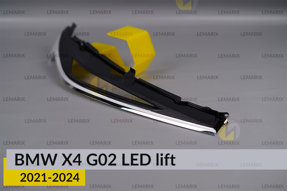 Хромована декоративна маска верхня BMW X4 G02 LED (2021-2024) рест права