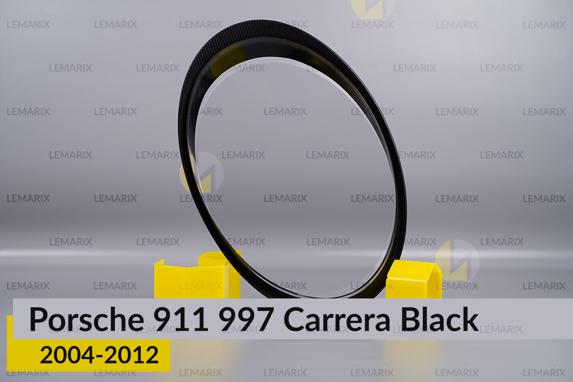 Скло фари Porsche 911 997 Carrera Black (2004-2012) ліве