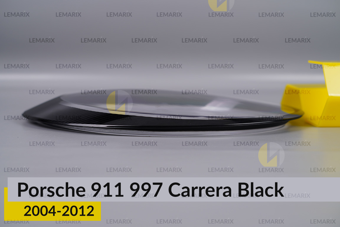 Скло фари Porsche 911 997 Carrera Black (2004-2012) ліве