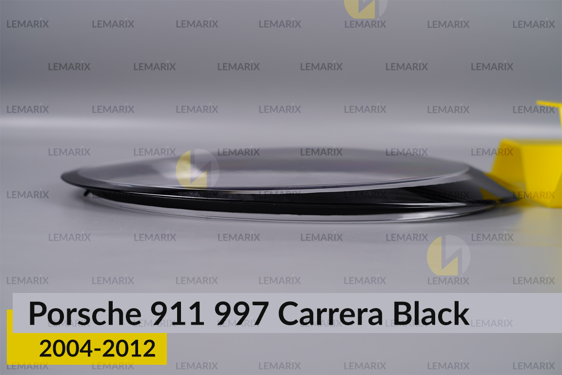 Скло фари Porsche 911 997 Carrera Black (2004-2012) ліве