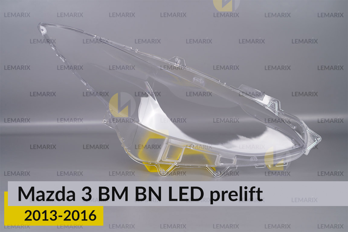 Скло фари Mazda 3 BM BN LED (2013-2016) дорест ліве