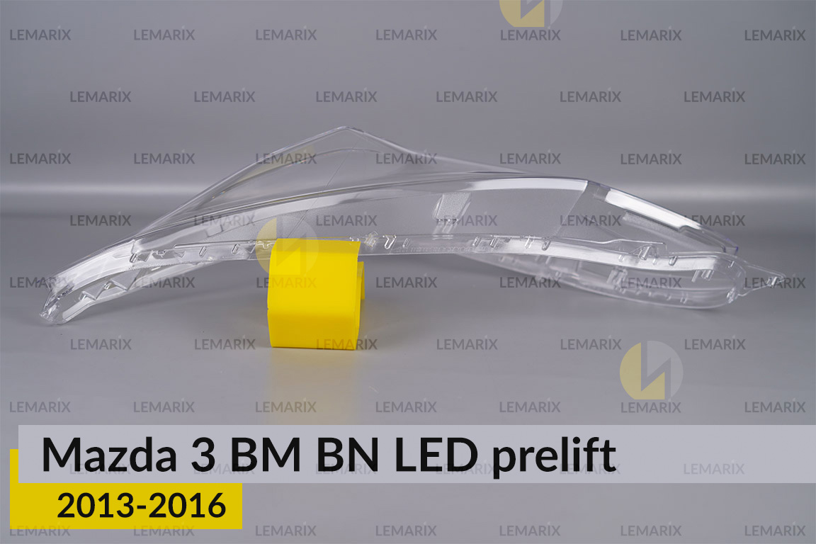 Скло фари Mazda 3 BM BN LED (2013-2016) дорест ліве