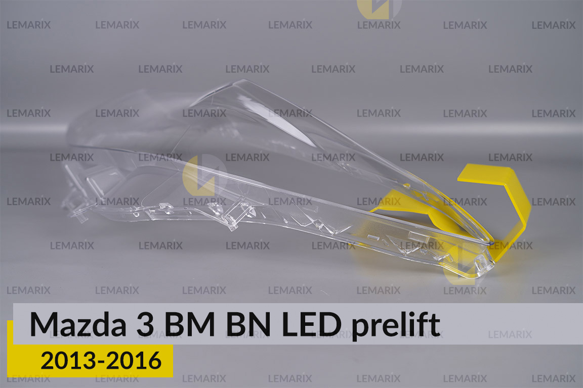 Скло фари Mazda 3 BM BN LED (2013-2016) дорест ліве