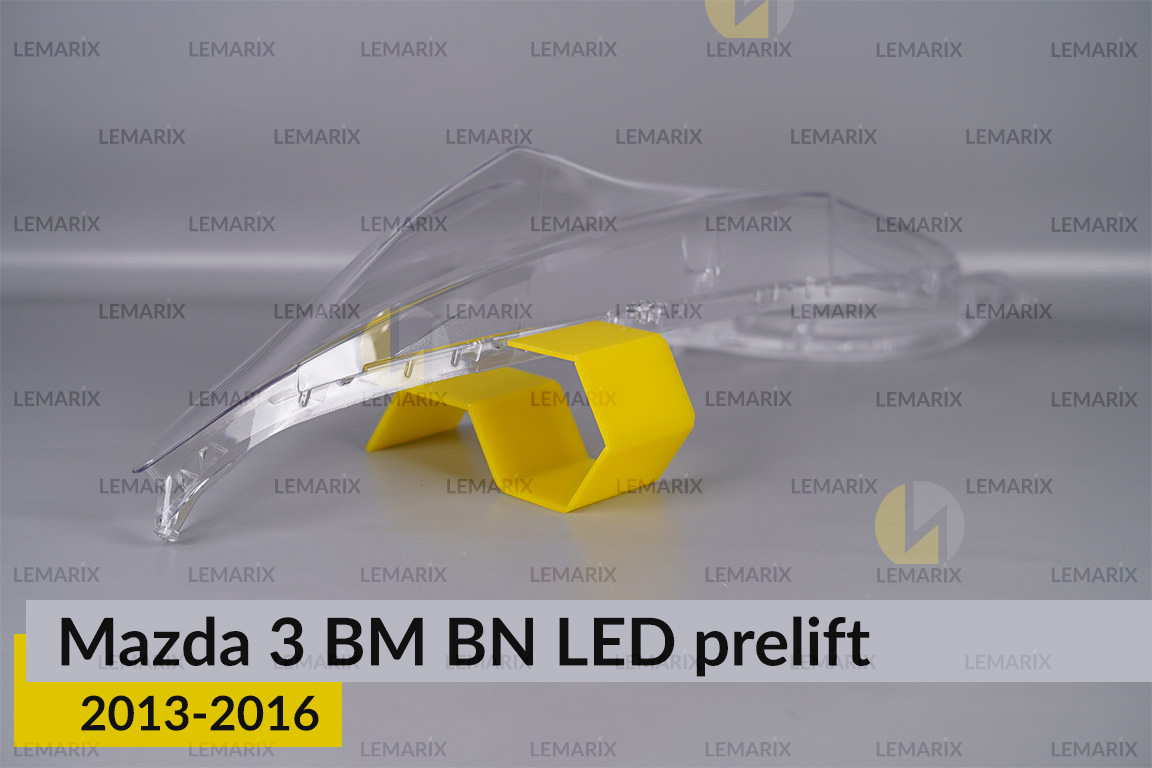 Скло фари Mazda 3 BM BN LED (2013-2016) дорест ліве