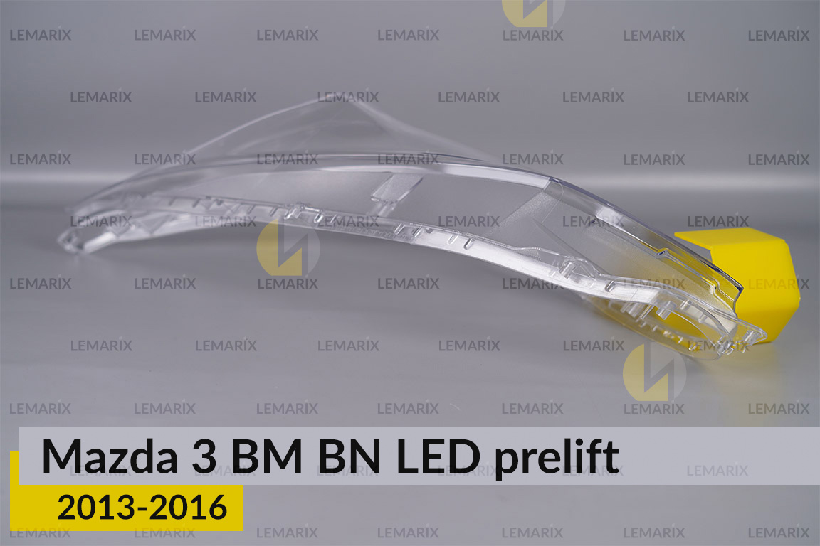 Скло фари Mazda 3 BM BN LED (2013-2016) дорест ліве