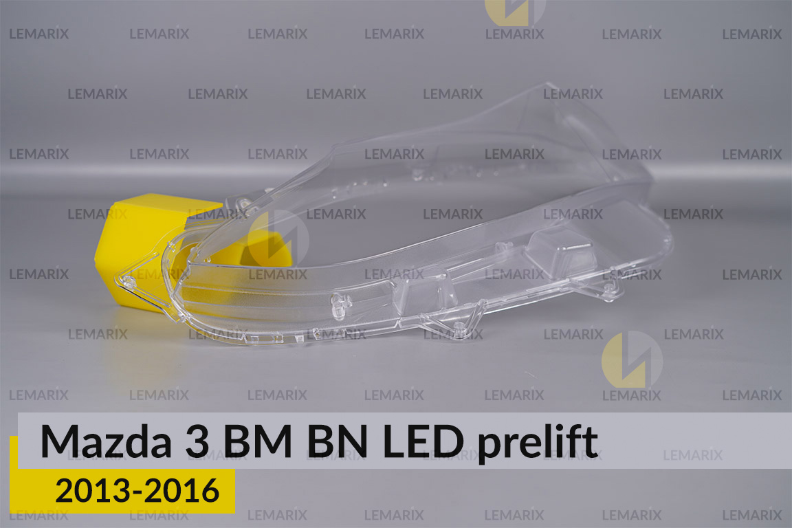 Скло фари Mazda 3 BM BN LED (2013-2016) дорест ліве