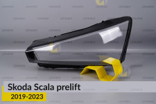 Стекло фары Skoda Scala (2019-2023) дорест левое