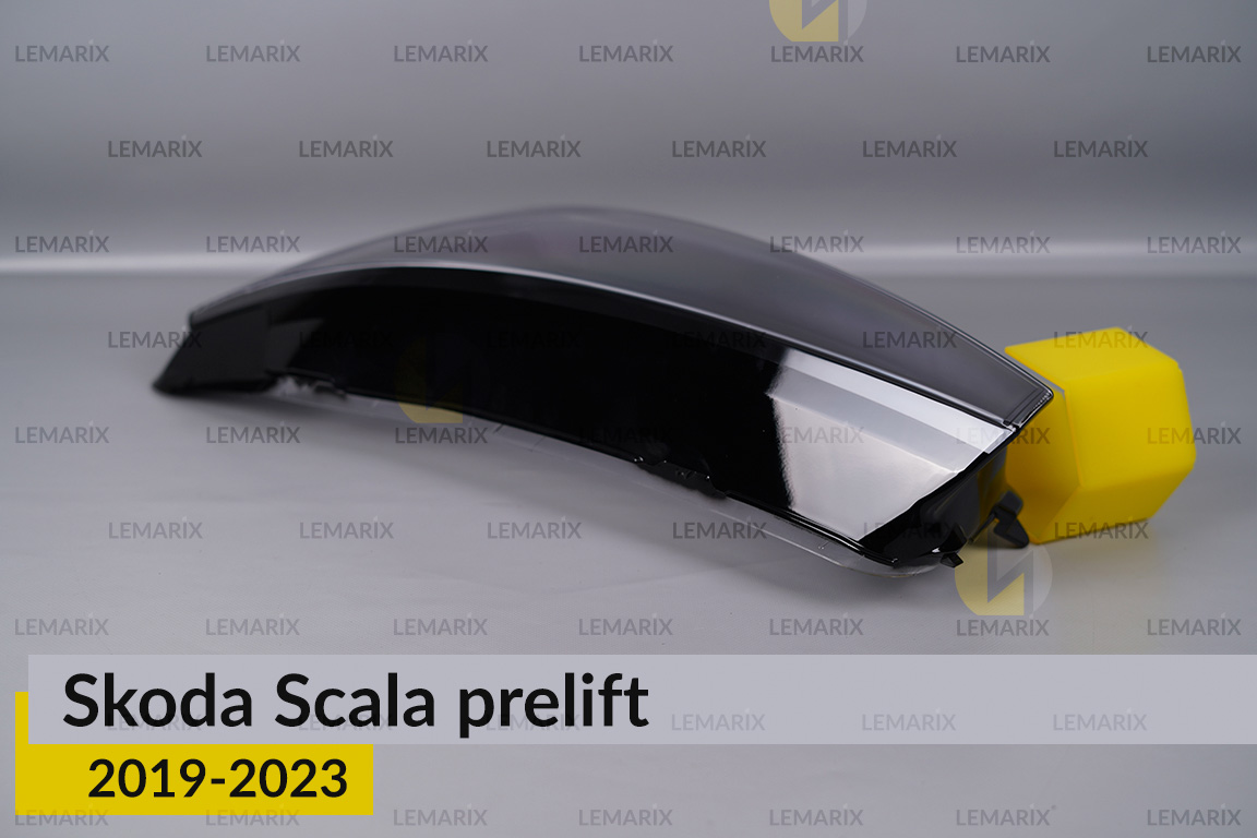 Скло фари Skoda Scala (2019-2023) дорест ліве