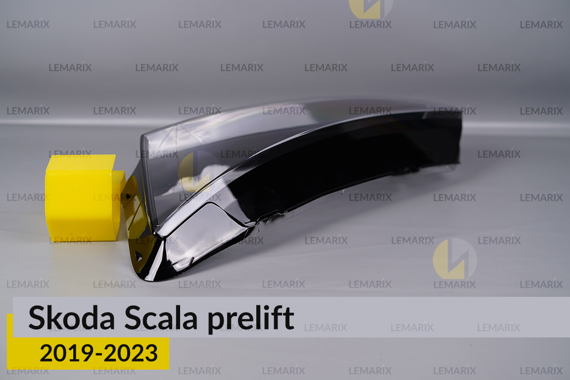 Скло фари Skoda Scala (2019-2023) дорест ліве