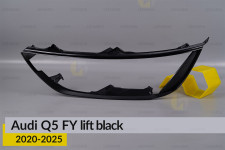 Декоративна маска зовнішня Audi Q5 FY Black (2020-2025) рест ліва