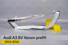 Хромована декоративна маска Audi A3 8V Xenon (2012-2016) дорест ліва
