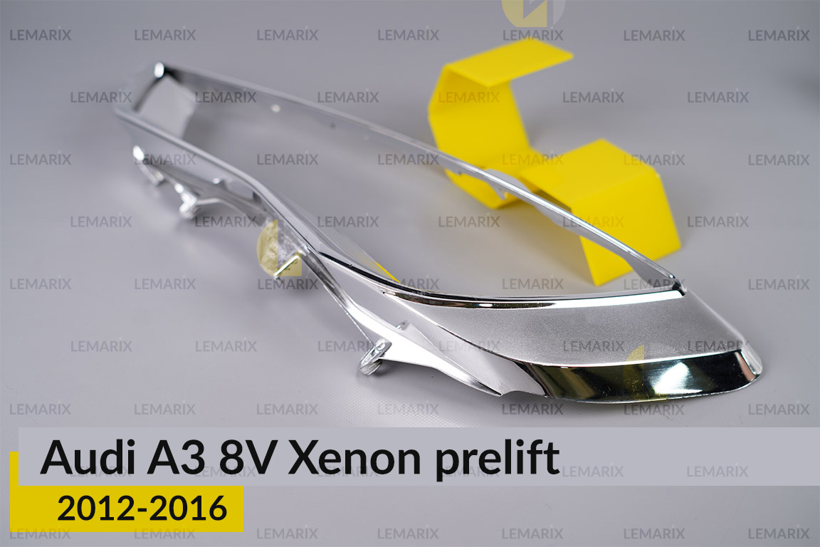 Хромована декоративна маска Audi A3 8V Xenon (2012-2016) дорест ліва