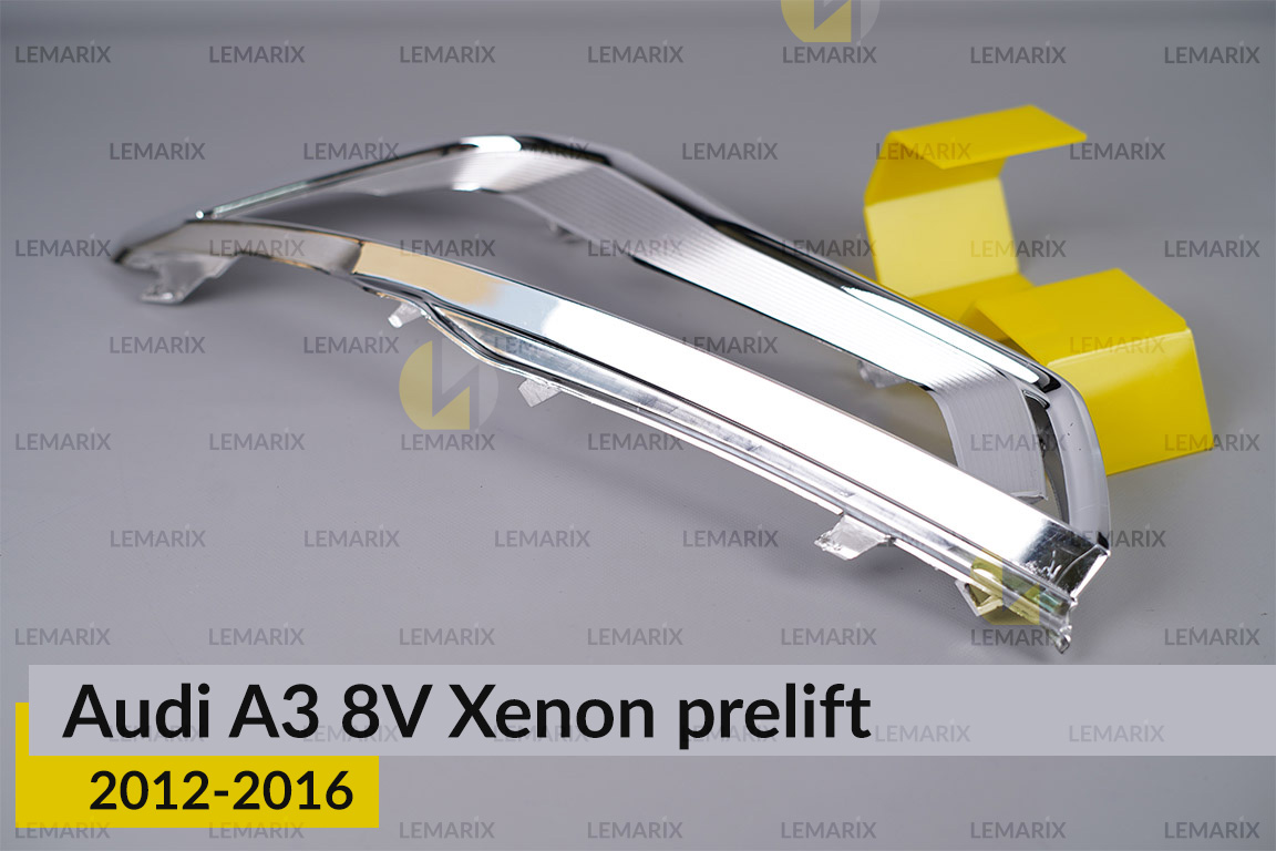 Хромована декоративна маска Audi A3 8V Xenon (2012-2016) дорест ліва