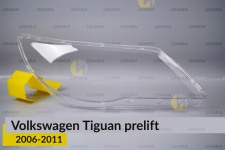 Скло фари VW Volkswagen Tiguan (2006-2011) дорест праве