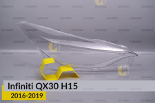 Скло фари Infiniti QX30 H15 (2016-2019) праве